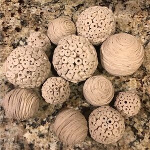 Decorative Beige Spheres Set